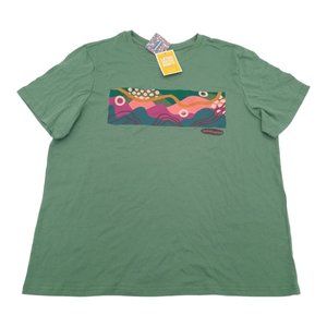 Latino Heritage Month Women's XS Landscape Artwork Short Sleeve Green T-Shirt